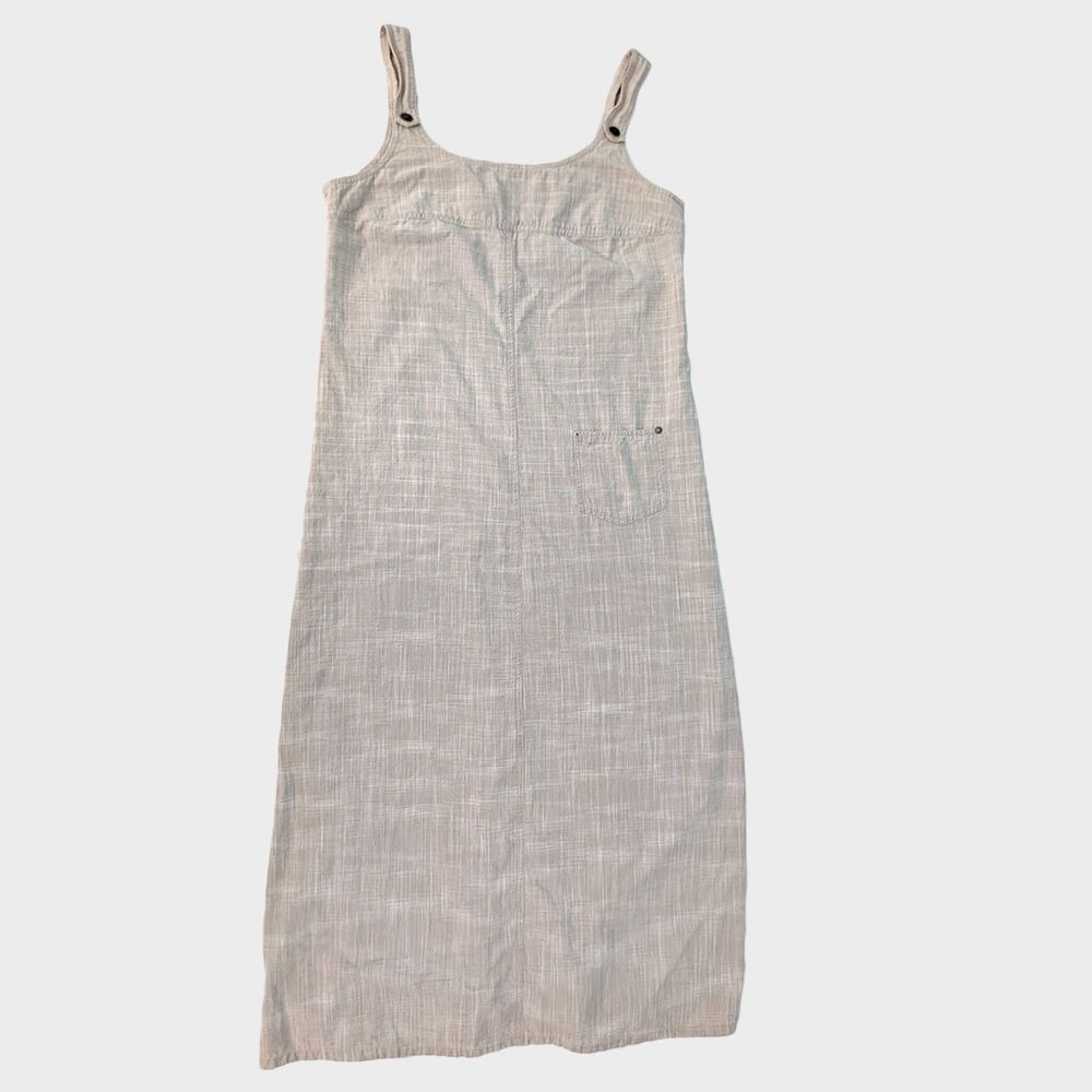 Vintage Liz Claiborne Lizsport Maxi Dress Womens S Petite Tan Tank Cottagecore